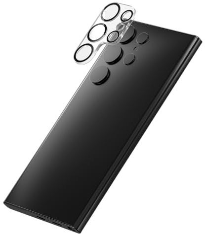 ZAGG InvisibleShield Glass Elite (Camera) Tempered Glass Camera Lens Protector for Samsung Galaxy S24 Ultra, Full Coverage, Anti-Reflective Tech, Smudge & Scratch-Resistant, Shockproof (Transparent)