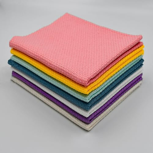 Virginia Tex 7 pezzi di tessuto Aida, numero 11, punto croce, cotone, ricamo a punto croce, per cucito, artigianato fai da te, 30 x 50 cm, 7 colori