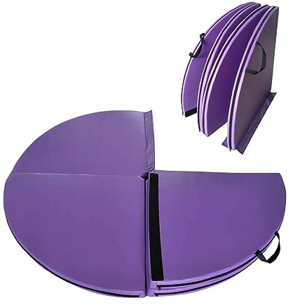 Pole Dance Crash-Matte, 5,1 cm, extra dick, faltbar, rutschfest, Fitness-Yogamatten, rund, stoßdämpfend, Tanzübungsmatte für den Innenbereich