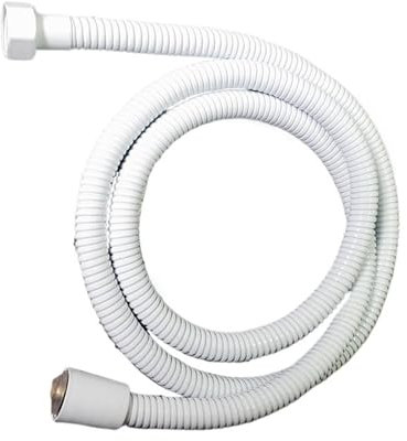 Duschschlauch White Color 1.5M Stainless Steel Flexible Shower Hose Pipe Double Lock With EPDM Inner Tubes Schlauch Dusche (Color : WHITE, Size : 80cm)