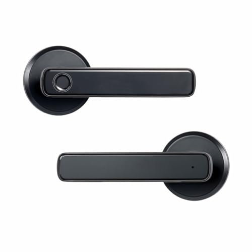 MaItagkam Serrure de Porte Intelligente à Empreinte Digitale, Mot de Passe, Serrure Électronique, Alliage D'Aluminium Noir, pour Chambre à Coucher, Maison, Hôtel, Appartement