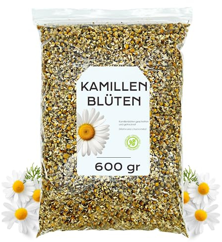 Flores de Manzanilla Naturales para Infusión o Té 600g | Con Propiedades Digestivas y Relajantes, Destaca por su Sabor Suave y su Agradable Aroma Floral Característico