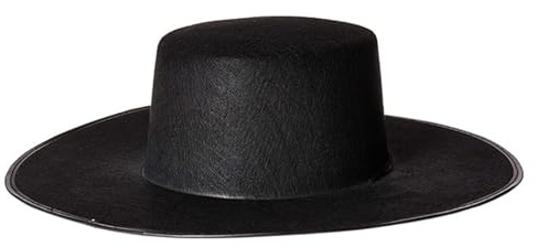 YHAILI Cappello Zorro per adulti, cosplay, Halloween, carnevale, fotografia, decorazione, cappello a tesa larga, cappello per carnevale, feste