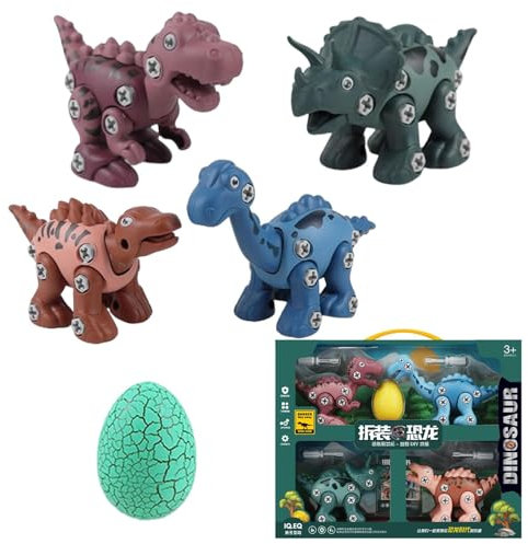 Dinosaurier-Schraubendreher-Spielzeug,Dinosaurier-Schraubenspielzeug, Bohren, Konstruktionsspielzeug, Dinosaurier-Schraubenspielzeug verbessert Logikspiele, Vorschule, Kindergarten und Intelligenzbild