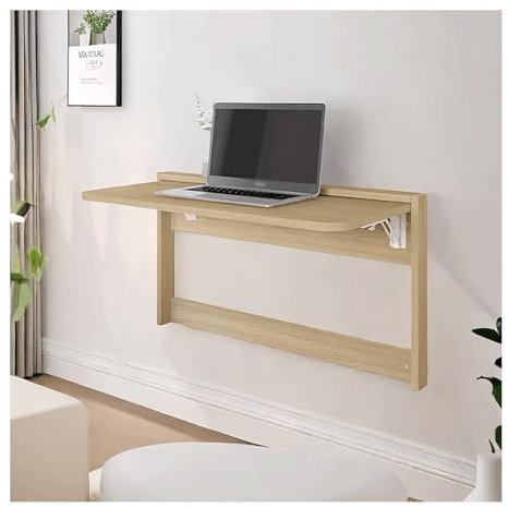 Wandmontierter Tisch ,klapptisch wand ,wand klapptisch ,Holz Wandtisch klappbar ,Aufklappbar Wandmontiert Tisch Für ,Multifunktionale Nutzung ,Ausgezeichnetes Material(Wood color,84*49cm/33.1*19.3in)