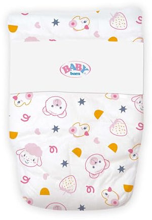 BABY born 5 Puppenwindeln - Mit süßem Print & Klebestreifen - Hochwertiges Puppenzubehör - Zubehör geeignet für Puppen der Größe 43 cm, Rose