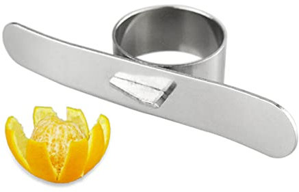 Mikinona Orangenschäler Ring Bierkühler Spulen Orangenschneider Zitrusschäler Grapefruitschäler Orangenöffner Orangenschäler Silber