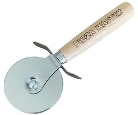 Ashton and Finch Pizza Master Engraved Pizza Cutter Wooden Handle Gift