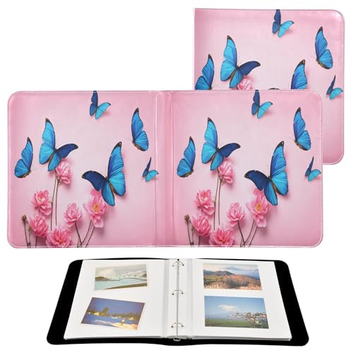 JUMBEAR Grande album fotografico autoadesivo con 20 pagine, album fai da te, per matrimoni, famiglia, bambini, vacanze, belle farfalle