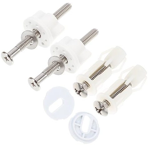 KONTONTY Set Accessori Bagno Per Sedile Wc Viti Di Fissaggio Bulloni Di Ricambio Cerniere E Dadi Di Qualità Resistenti All'usura E Non Arrugginiscono