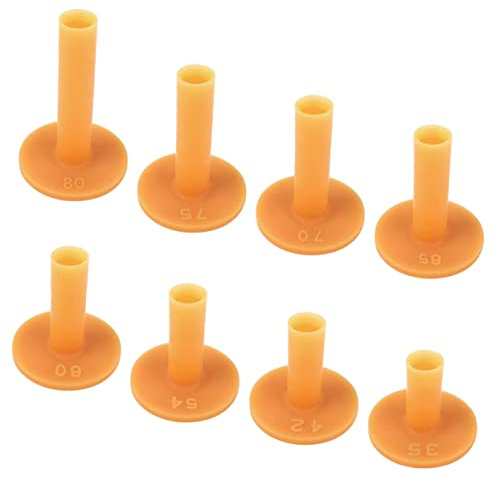 Sosoport 8 Stück Golfballhalter aus Gummi Wiederverwendbare Golf Teeständer für Indoor Golftraining und Übungsbälle Orange Golf Zubehör