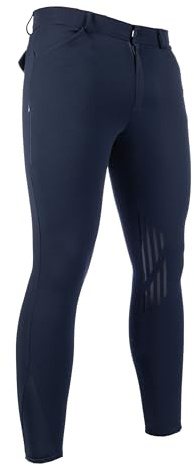 HKM James Rodillera Silicona Pantalones de Montar para Hombre Beige 56