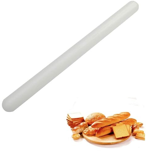 50 CM Polyethylene Rolling Pin Pizza Dough Pie Crust Non-Stick Rolling Pin for Pastry Pasta Fondant Pizza Dough Pie Crust Cookie (1)