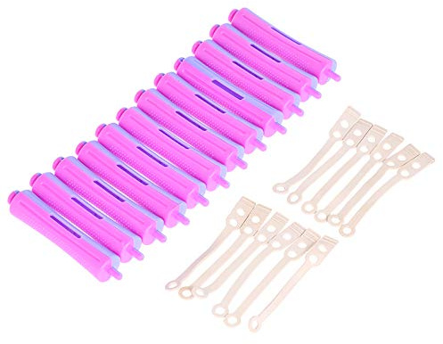 TARSHYRY 12pcs Salon Kaltwellenstangen Haarwalzen mit Gummibändern Curling -Werkzeuge für Frauen Girls Haarstyling Perms (5)