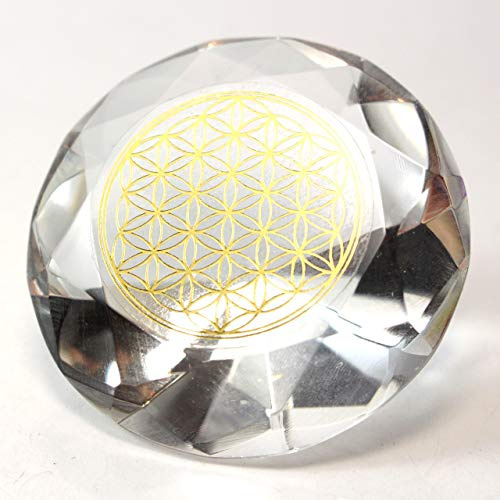 Tachyonen Diamant Blume des Lebens Klar farblos 45 Energie Heilige Geometrie I Urenergie I Chakrenarbeit I Energiearbeit I Heilsitzungen I