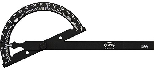 STEINLE 6209 ALU Gradmesser 80 x 120 mm Durchmesser Gradbogen: 80 mm Länge des freien Schenkels: 120 mm