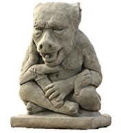 Wasserspeier Hammer Gargoyle, Skulptur aus Steinguss, Figur, Gargoyles, Frostfest, Gartendeko