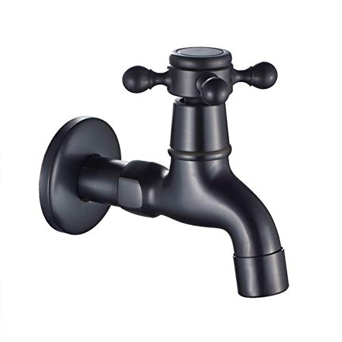 Wandmontierter Messing Wasserhahn für Badezimmer, Kaltwasser-Wasserhahn, Waschbecken, Waschmaschine, Pool, Garten, ölgerieben Bronze