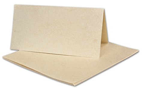 1000 Stück DIN LANG Faltkarten, Elefantenhaut HELL, 210 x 210 mm, 190 g/m², beschichtet
