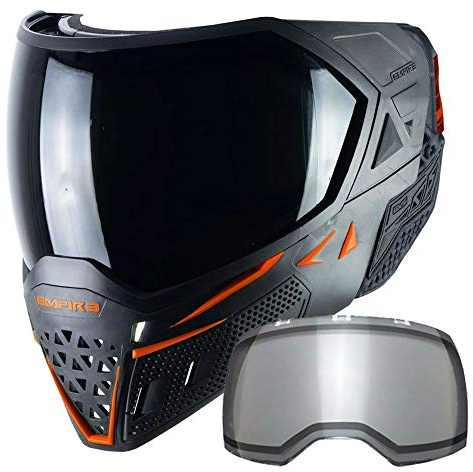 Empire EVS Thermal Paintball Maske/Schutzbrille, 2 Thermogläser, Schwarz/Orange