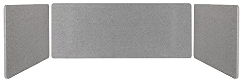 Pronomic DiviDesk-1507560 GY Tischtrennwand Set, 40 und 50 cm | Schalldämmender Sichtschutz für Tische, 1 Paneelen mit 150 cm und 2 Stück mit 75 Breite, 40 und 50 cm), Leicht aufzustellen