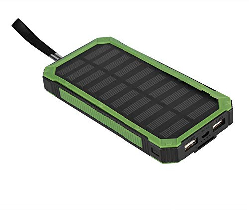 Solar Power Bank DIY Kit, 20000mAh Portable Solar Charger Assembling Kit for Cell Phone Tablets Camping, Dual USB External Backup Battery Charger with LED Flashlight for Emergency(Green)