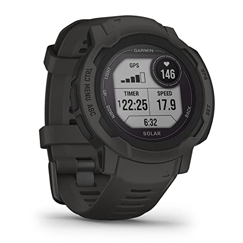 Garmin Instinct 2 SOLAR GPS 45mm Smartwatch, Tactical edition, Rugged watch, Built-in Sports Apps & Health Monitoring,Dedicated Tactical Features,Ultratough Design, up to 28 days Battery Life,Graphite