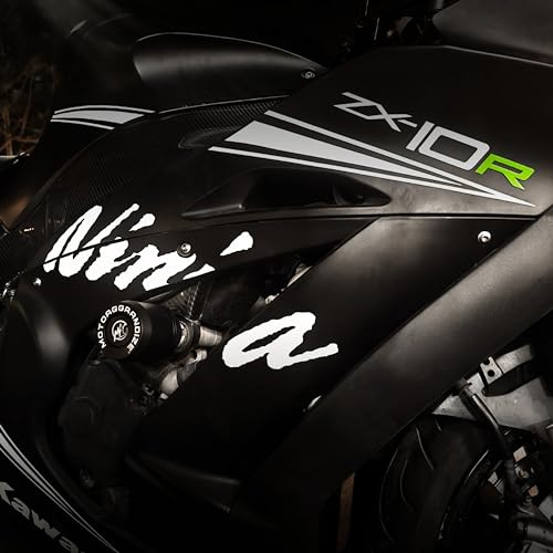 Motoaggrandize Frame Slider | Crash Protector For Kawa Zx-10R | Zx-10RR | Colour: Black