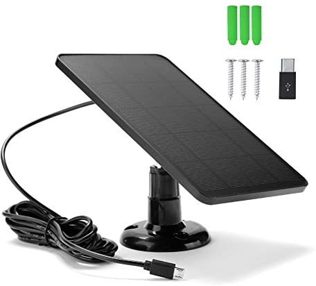 CRGANGZY 10w 5V Waterproof Solar Panel Charger with Stand,2 in 1 Charging Monocrystalline Solar Panel Car Battery Charger Portable Solar Battery Maintainer with 3M Cable