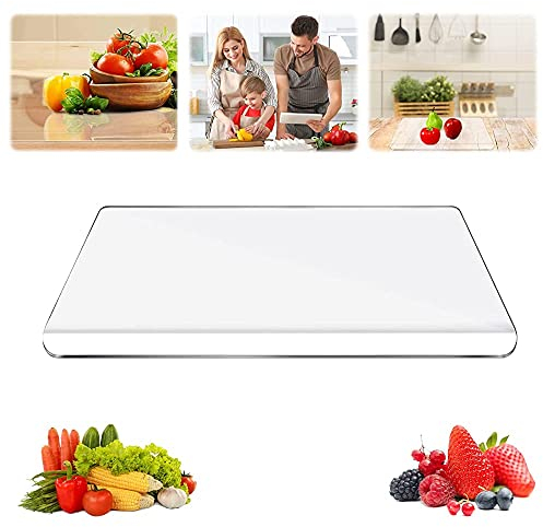 Tabla de Cortar Acrílico Antideslizante Transparente Con Borde para Encimera, Protector de Encimera para Restaurante en Casa (45 * 40cm)