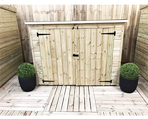 10 x 6 Pressure Treated Tongue And Groove Bike Store/Bike Shed With Double Doors (10' x 6' / 10ft x 6ft)