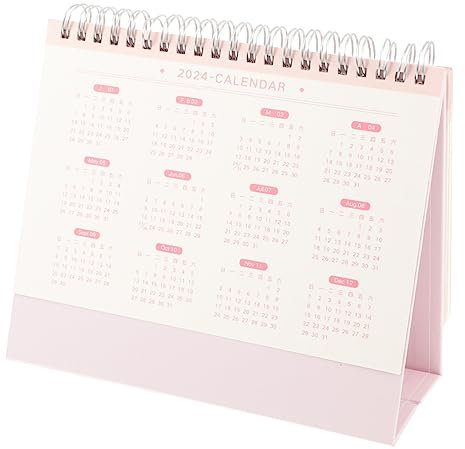 STOBOK Spiralkalender Tischkalender Standkalender Monatskalender Notizkalender Aus Papier Für Büro Und Schreibtischdekoration