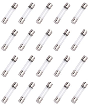 EC Buying 20 Pcs F12AL 250V 12A Fast-Blow Glass Fuses, 6x30mm/0.24x1.18 inch Fuse (12Amp) (F12AL250V)