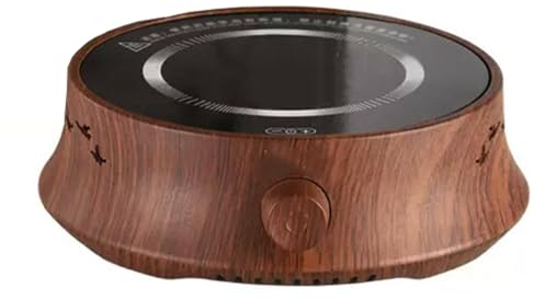 LeGDOr Stufa Elettrica in Ceramica Piccola Stufa per caffè E tè Mini Teiera per Fiori, Ventola di Raffreddamento Silenziosa,C