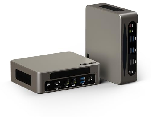 FANPEEC Mini PC, Intel i5 1235U (Max 4.40GHz) With Windows 11 /Linux/Ubuntu Mini Desktop PC, 64GB DDR5 512GB NVME SSD 1TB HDD, 4K@60Hz Triple Display+Wi-Fi 6+BT 5.2+USB 3.2, For Home/Business/School