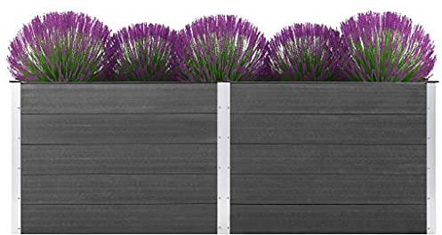 Cozynest Garten-Hochbeet 250 x 50 x 91 cm WPC Grau