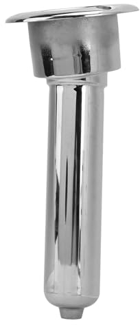 Tbest Edelstahl 2 in 1 Boot Angelrute Getränkehalter Starke Struktur 280 Mm Runde Oberseite Getränkehalter Yacht Schiff (15 Grad)