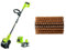 RYOBI Nettoyeur de sol sans fil à batterie 18V ONE+™ pour terrasse bois et carrelage - 1 batterie 4 Ah & Brosse en nylon pour sols en bois - RY18PCB0 / RY18PCB140