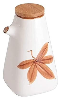 Distributeur d'huile et de vinaigre Bouteille de distributeur d'huile d'olive, burette d'huile et de vinaigre, distributeur de vinaigre d'huile japonaise bouteille Pot distributeur cuisine céramique D