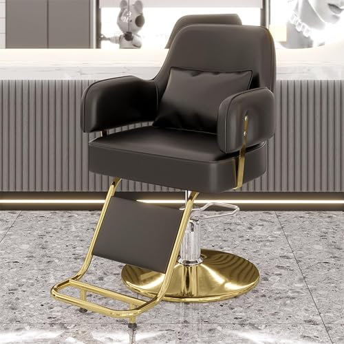 BJSHAOHUA Friseurstuhl Friseursessel 360° Drehbar Frisörstuhl Barberstuhl Höhenverstellbarer Barbersessel Hydraulischer Bedienungsstuhl Friseureinrichtung,A