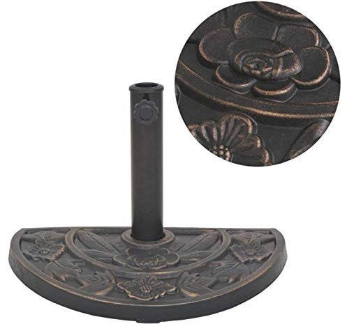 Juroupi Parasol Base Resin Half Round Bronze 9 kg,Parasol Base,Garden Parasol Base,Garden Furniture & Accessories-43655