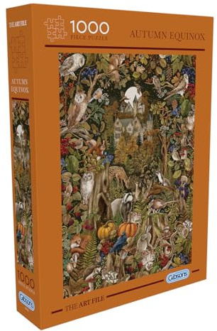 Gibsons Autumn Equinox 1000 Piece Jigsaw Puzzle for Adults – Wildlife Animals Artwork, The Art File Collection -Sustainable Thick Board, Premium Quality, Great Gift for Puzzle Enthusiasts