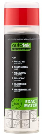Autotek Professional Exact Match Car Spray Paint, Audi Misano Red Pearl Aerosol Spray, 300 ml