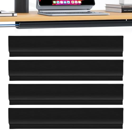 4 Stück Kabelkanal, 40x6x4,2cm Schwarz Kabelkanäle Selbstklebend Schreibtisch Kabelabdeckungen Kabelkanal TV bis Kann mehr als zehn Drähte aufnehmen Kabel hinter für Büro und Zuhause