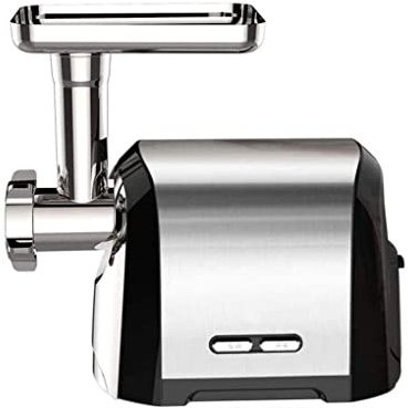 Tritacarne Elettrico in Acciaio Inossidabile, Tritacarne da 500 W e Insaccatrice per Salsicce, [Scatola portaoggetti Nascosta] Kit Salsiccia e Kubbe Incluso, 2 Piastre di Macinazione, Cucina Domestic