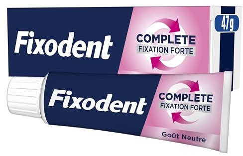 Fixodent Complete Goût Neutre Crème Adhésive Pour prothèses Totales & Partielles 47ml