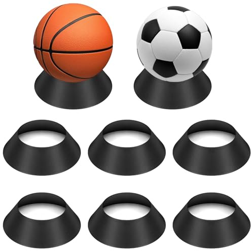 FENGDU 6 pcs Ball Display Stand – Durable Memorabilia Sports Ball Stand Holder for Basketball, pedestal, Soccer, Football, Volleyball Storage Rack
