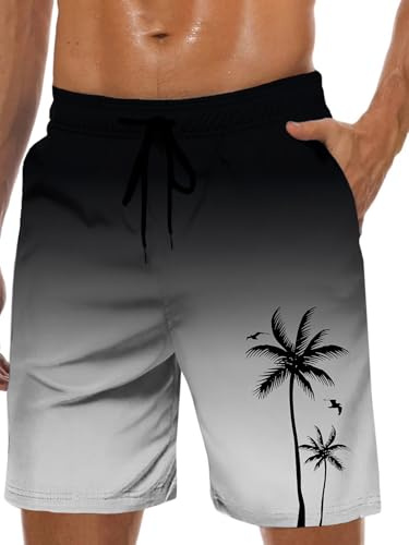 werfami Badehose Herren Lang Badeshorts Männer mit Innenhose Schwimmhosen Knielang Strandshorts Jungen Bademode für Herren Surfen Schnelltrocknend S-3XL