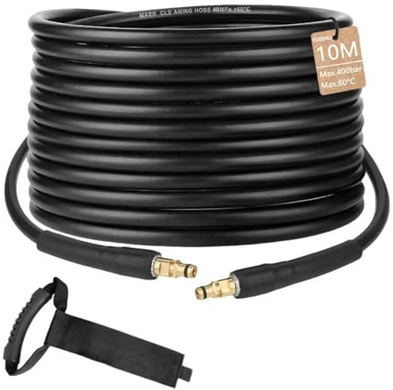 10m Pressure Washer Replacement Hose for Karcher K Series K2 K3 K4 K5 K6 K7, High Pressure Replacement Hose Extension Pressure Washer Hose with Click Plug Quick Connector Power Jet Wash Hose