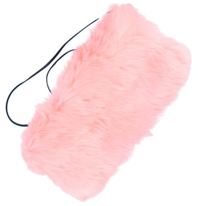 Kunstpelz Rosa Handwärmer Winterwarm, und Weich, Damen | Armstulpe für Wintertage, Geeignet für Hochzeit und Abiball, Kann auch Kleines Kissen Dienen